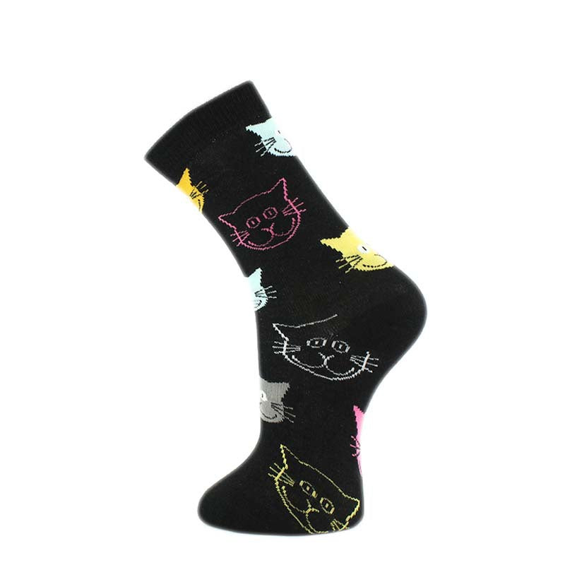 Lässige Socken Mit Katzenmuster