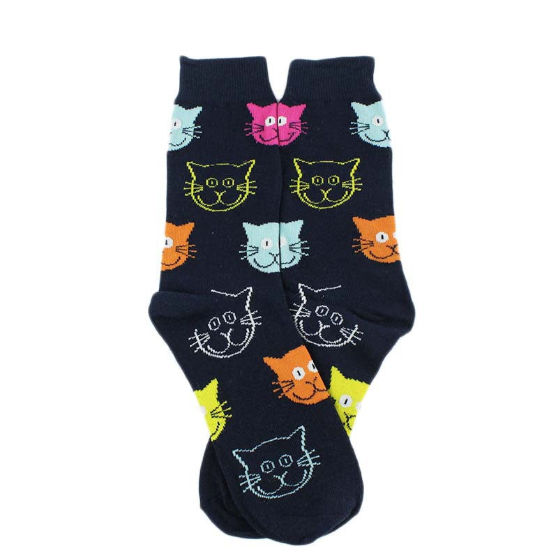 Lässige Socken Mit Katzenmuster