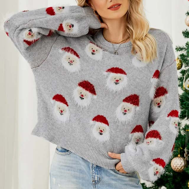 Lässiger Weihnachtlicher Strickpullover