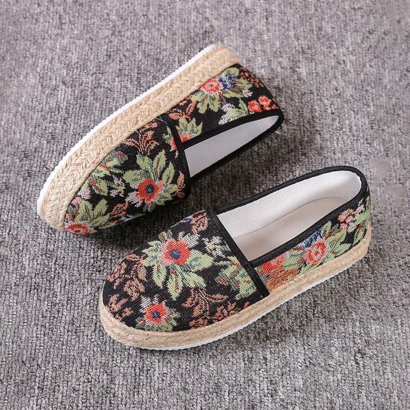 Vintage Plateau-Slip-On-Schuhe