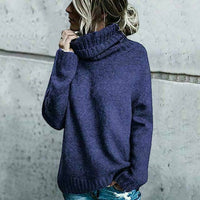 Eleganter Rollkragen-Strickpullover