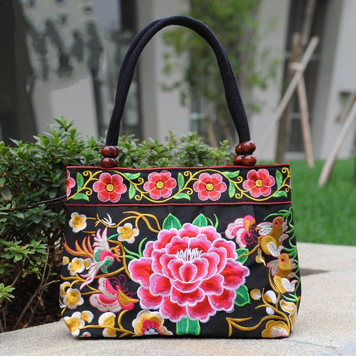 Vintage Blumen Bestickte Tasche