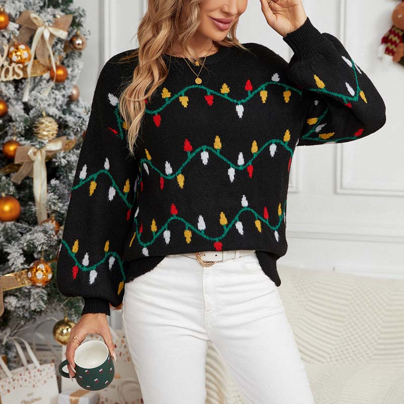 Lässiger Weihnachtlicher Strickpullover