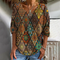 Langarm-T-Shirt Mit Vintage-Print