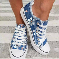 Lässige Sneakers Mit Blumendruck