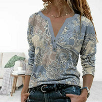 Vintage Bedruckte Bluse