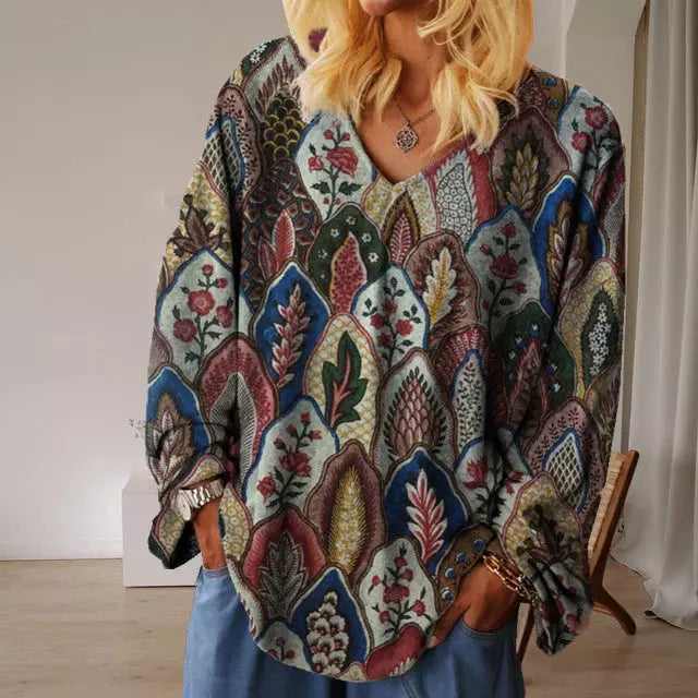 Vintage T-Shirt Mit Blumendruck