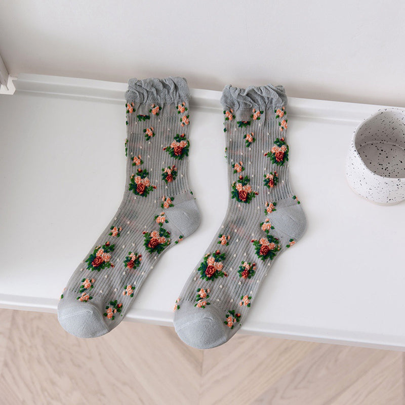 Retro Blumensocken