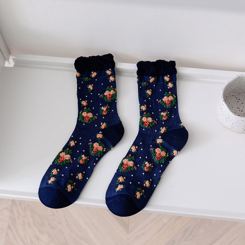 Retro Blumensocken