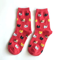 Lässige Socken Mit Katzenmuster