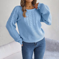 Lässiger Pullover Mit Zopfmuster