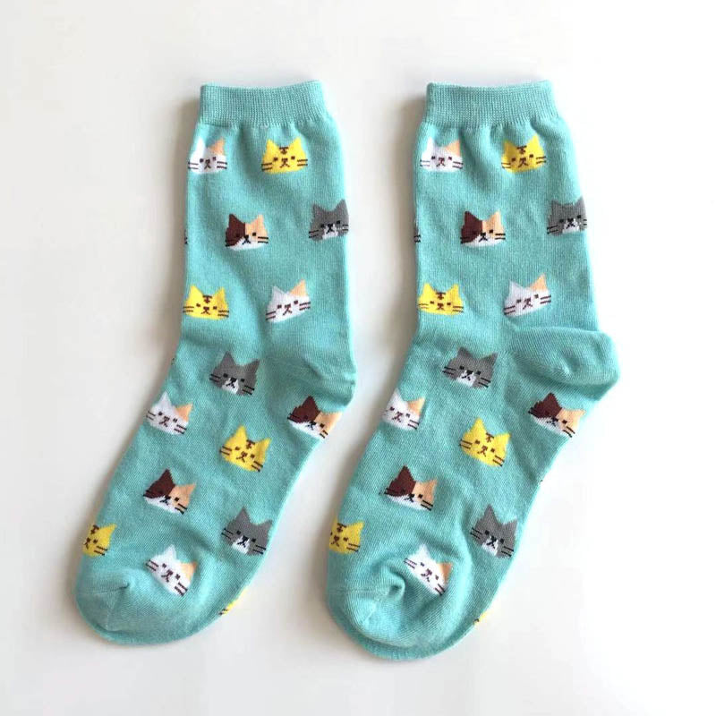 Lässige Socken Mit Katzenmuster