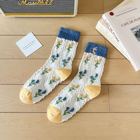 Lässige Blumensocken