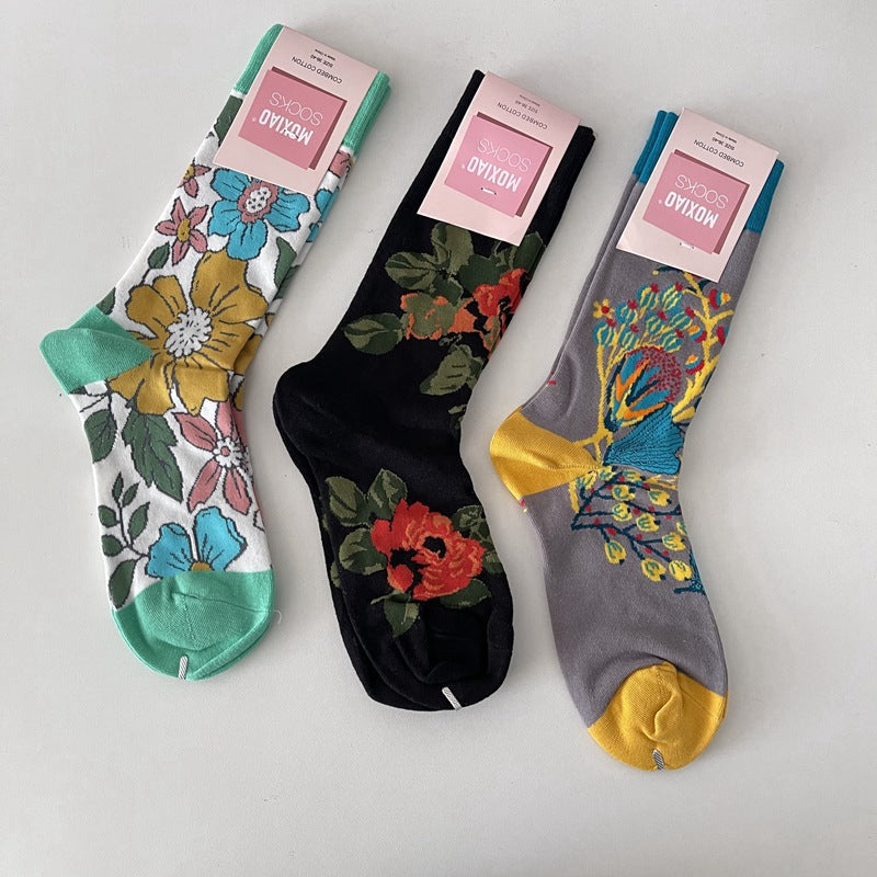 Vintage Blumensocken