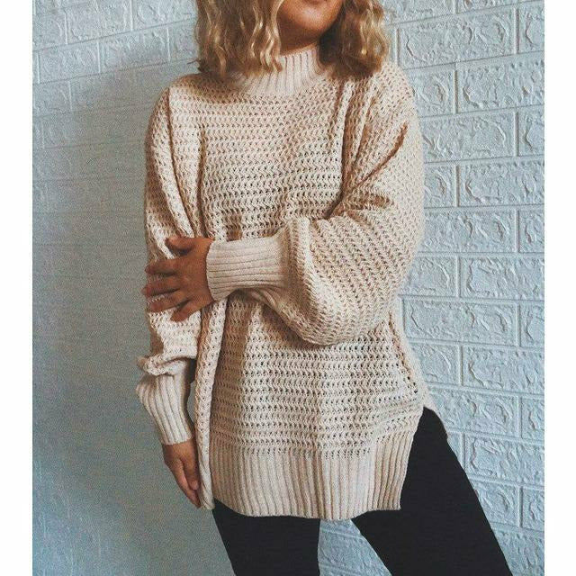 Eleganter Fester Strickpullover