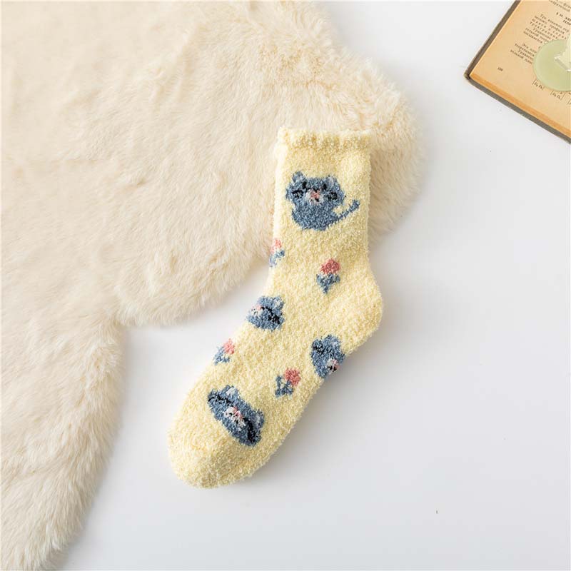 Wärme Socken Mit Katzen-Druck