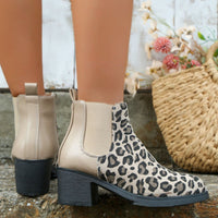 Vintage Stiefel Mit Leopardenmuster