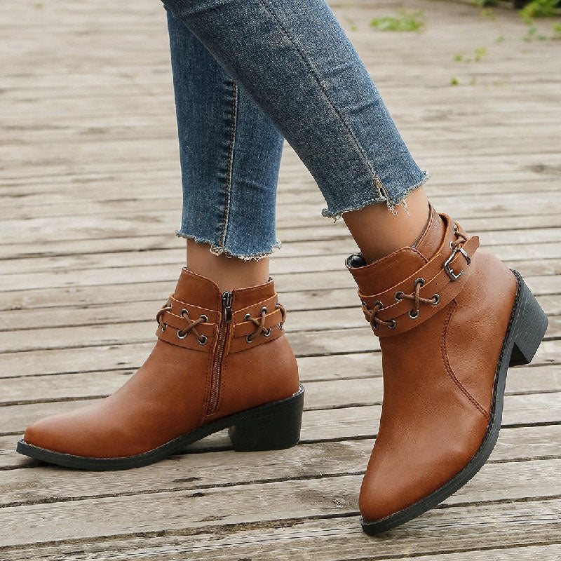 Vintage Stiefel Mit Spitze Zehe