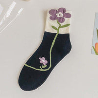 Lässige Blumensocken