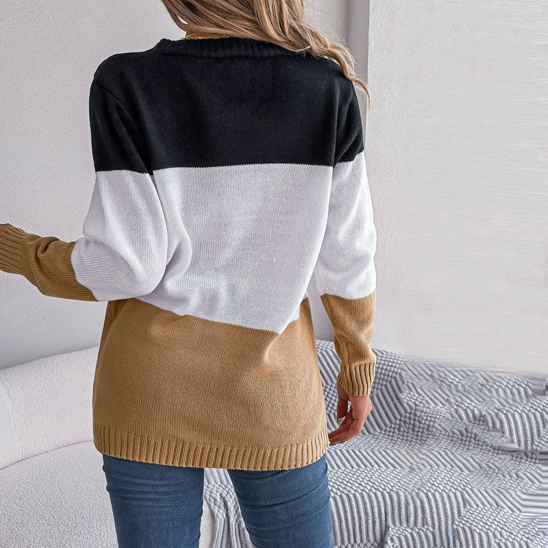 Lässiger Farbblock Cardigan