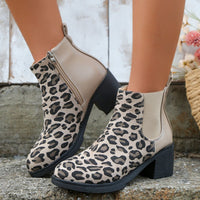 Vintage Stiefel Mit Leopardenmuster