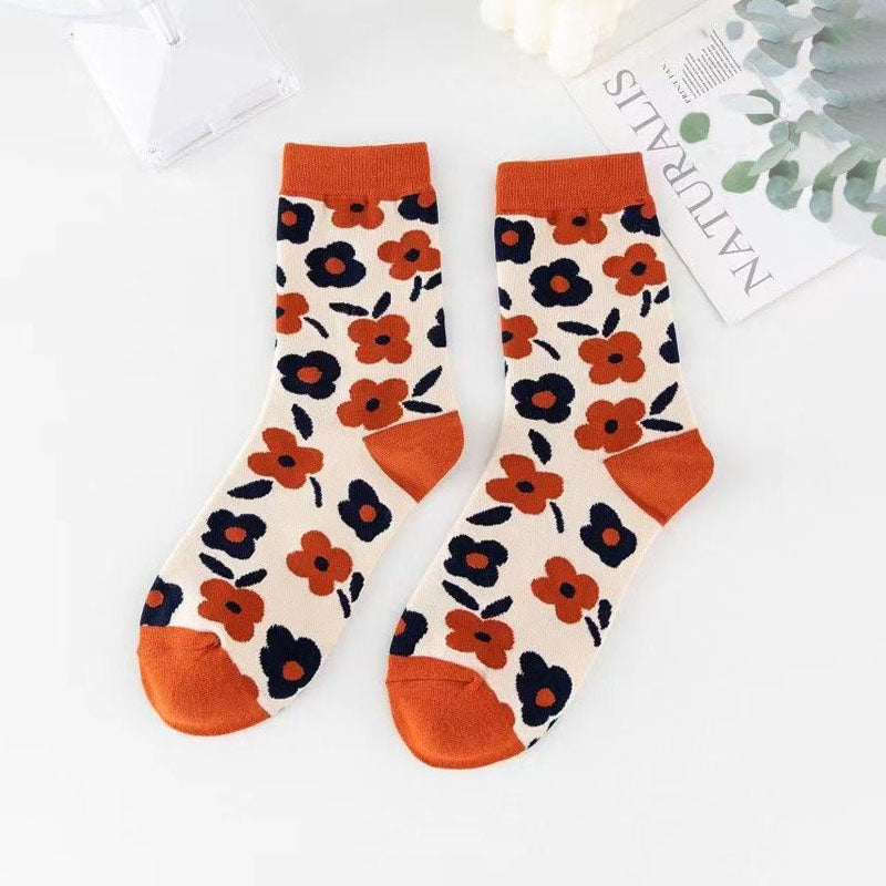 Lässige Blumensocken