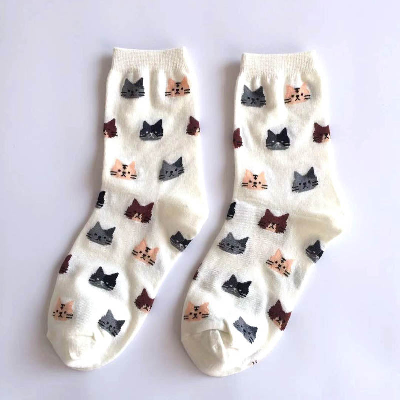 Lässige Socken Mit Katzenmuster