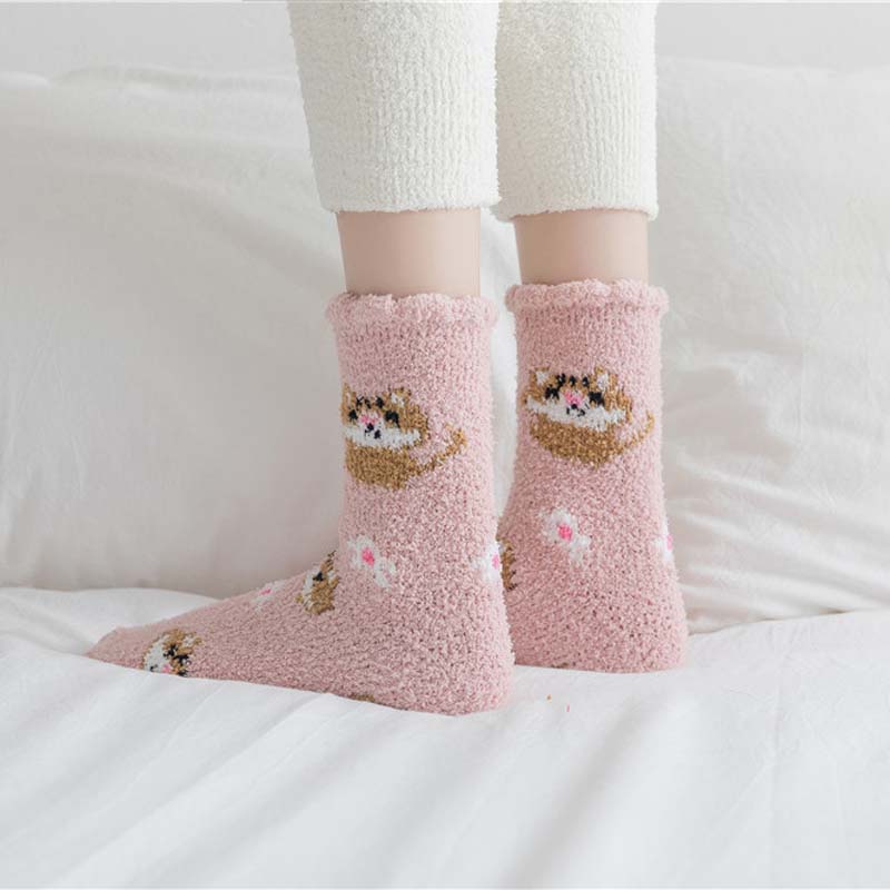 Wärme Socken Mit Katzen-Druck