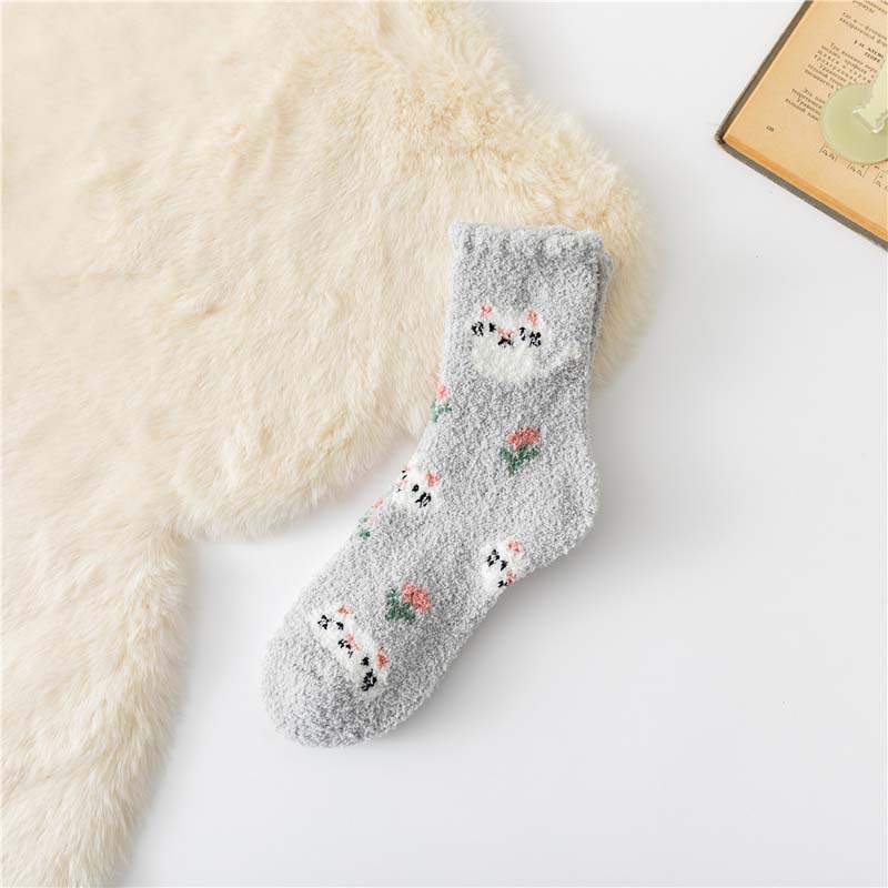 Wärme Socken Mit Katzen-Druck