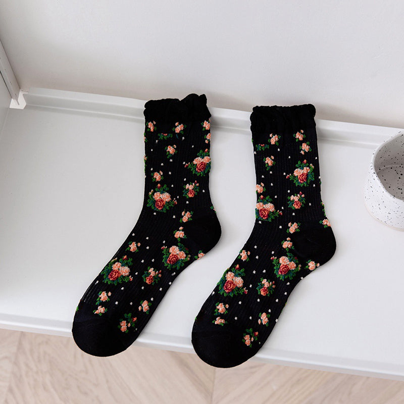 Retro Blumensocken