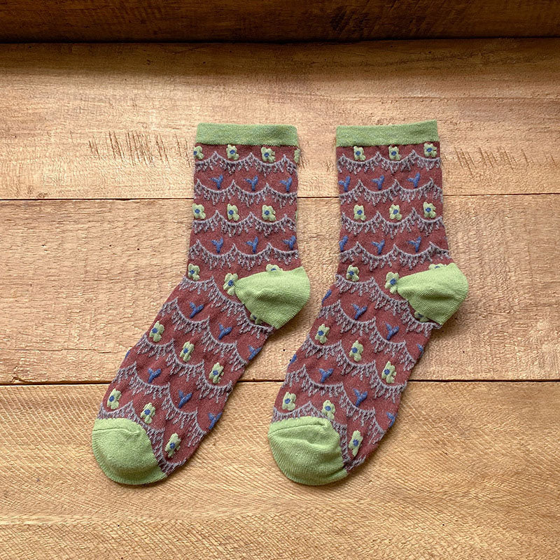 Vintage Jacquard-Socken