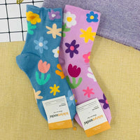 Lässige Blumensocken