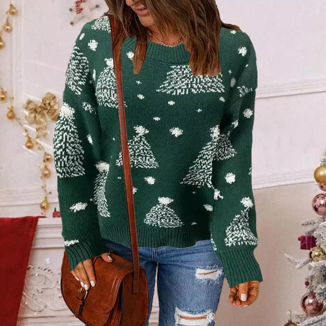 Weihnachten Lässiger Strickpullover