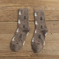 Vintage Socken Mit Katzendruck