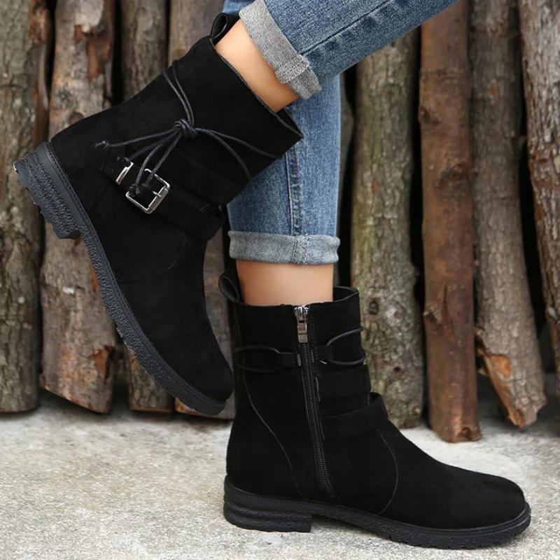 Vintage Schnalle Stiefeletten