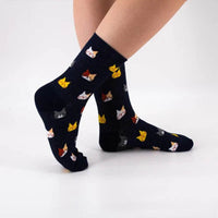 Lässige Socken Mit Katzenmuster