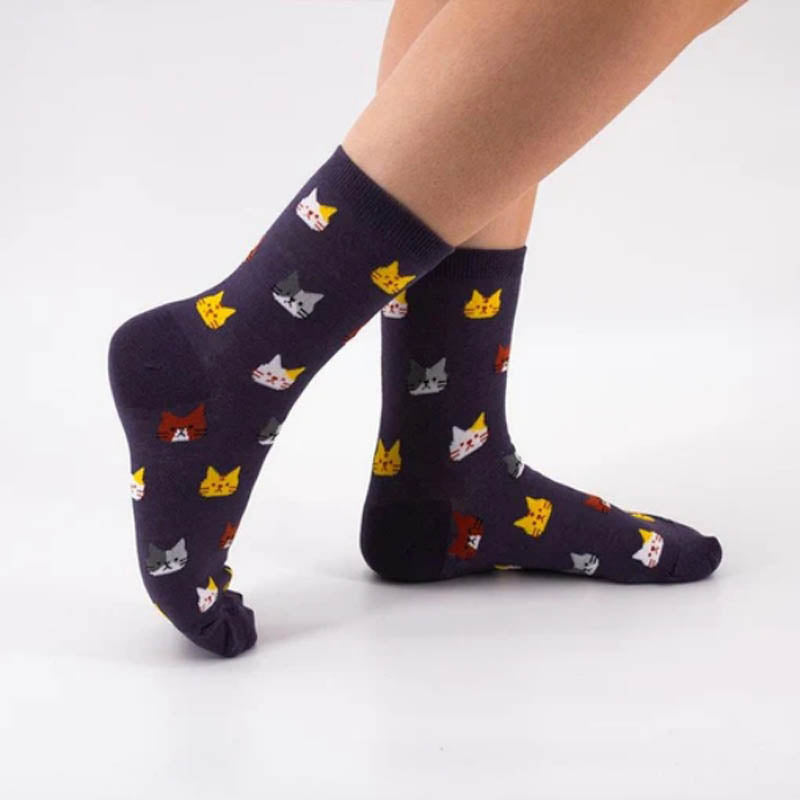 Lässige Socken Mit Katzenmuster