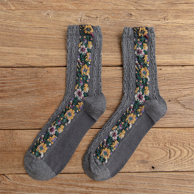 Vintage 3D-Blumensocken
