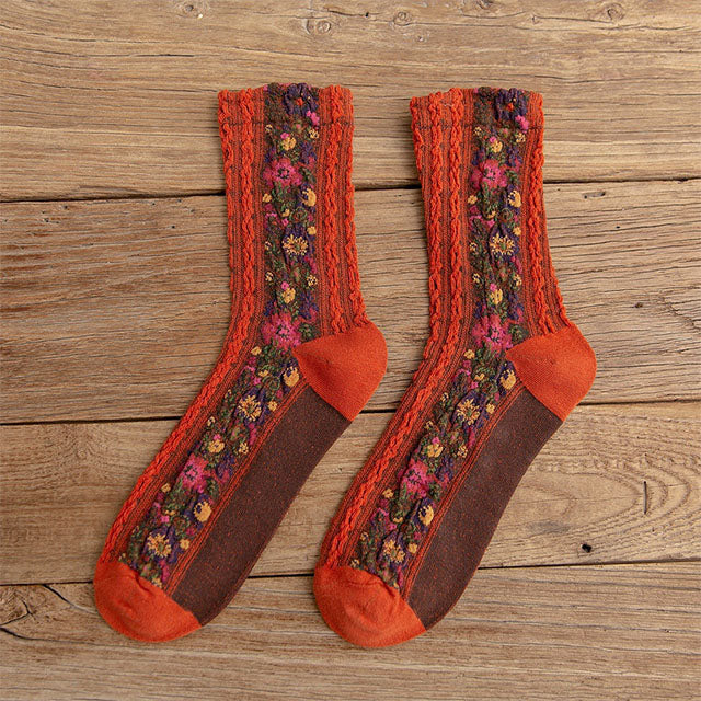 Vintage 3D-Blumensocken