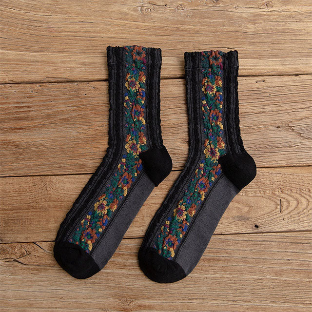 Vintage 3D-Blumensocken