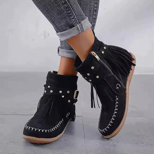 Vintage Fransen Stiefeletten