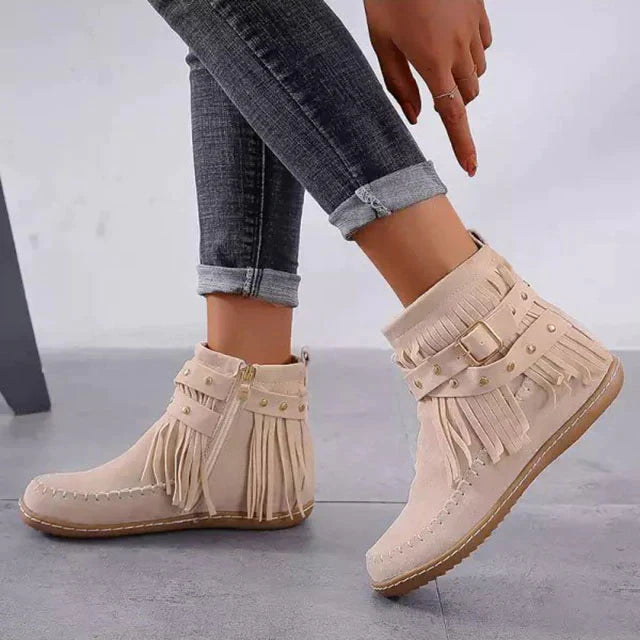 Vintage Fransen Stiefeletten