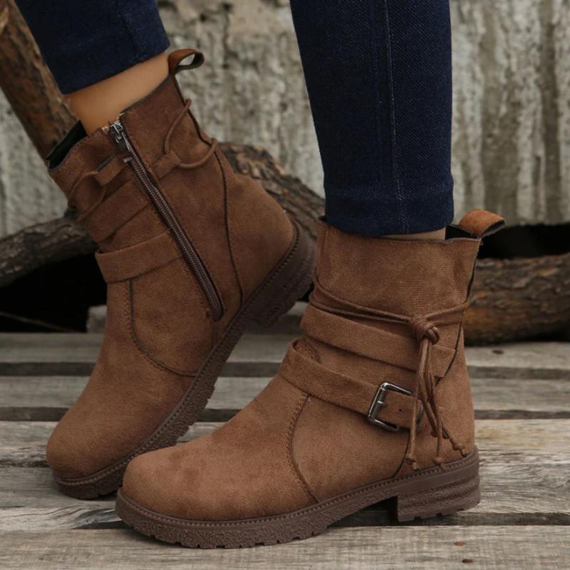 Vintage Schnalle Stiefeletten