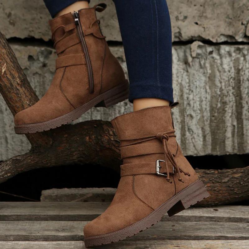 Vintage Schnalle Stiefeletten