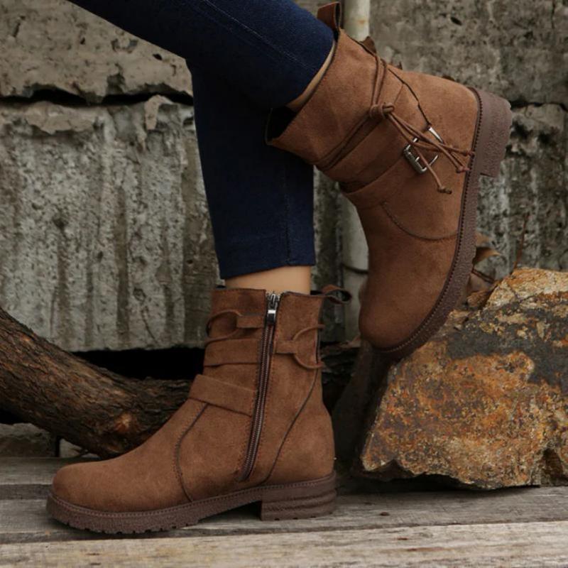 Vintage Schnalle Stiefeletten