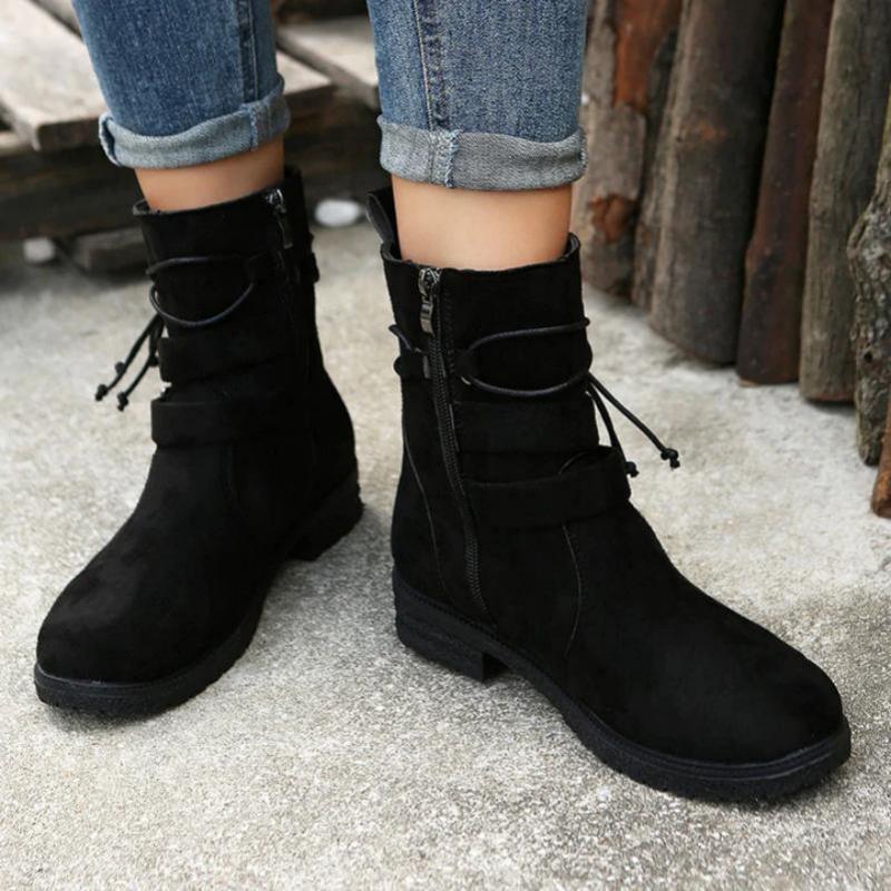 Vintage Schnalle Stiefeletten