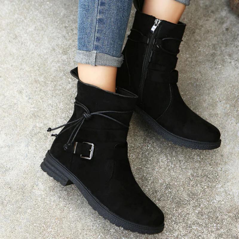 Vintage Schnalle Stiefeletten