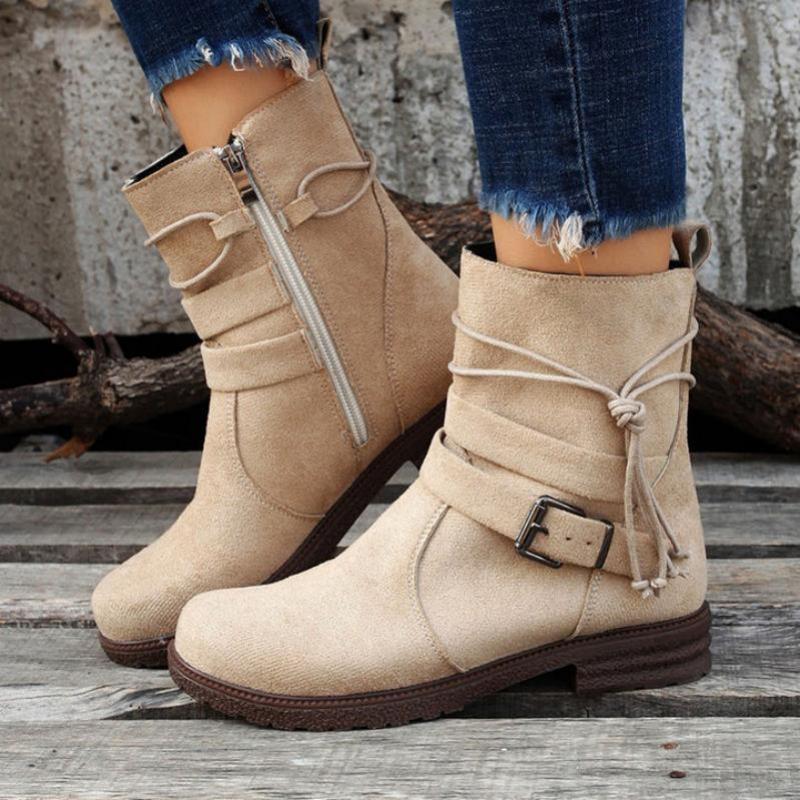 Vintage Schnalle Stiefeletten
