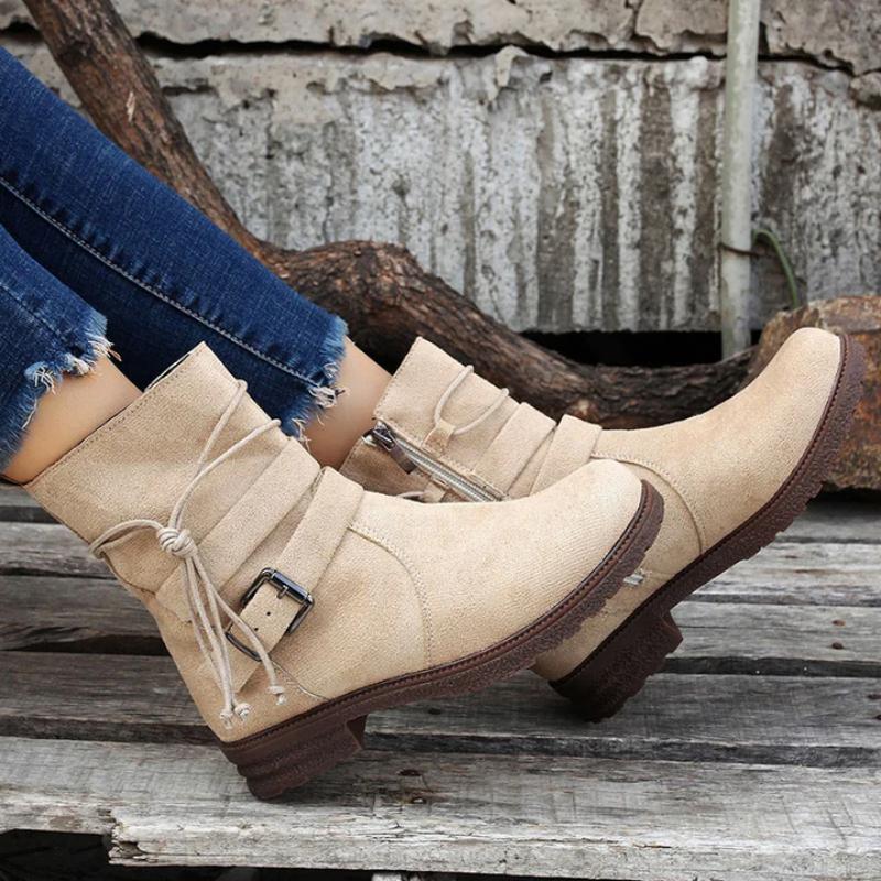 Vintage Schnalle Stiefeletten