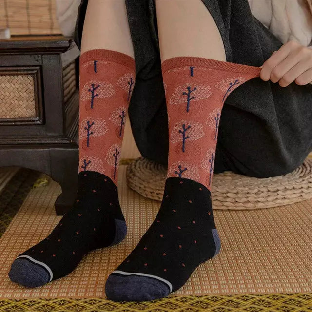 Vintage Socken In Kontrastfarbe